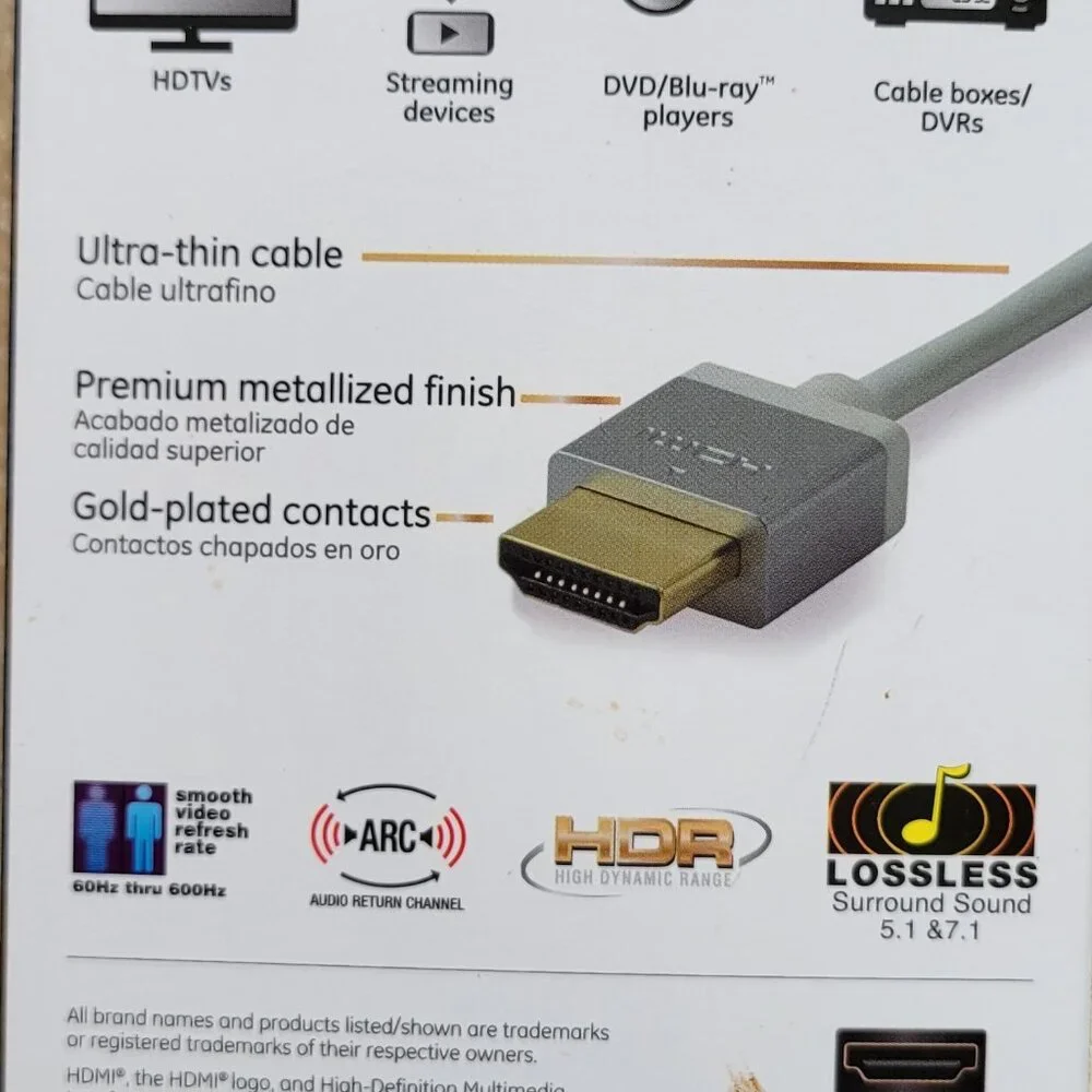 8-Feet Ultra-Thin HDMI Cable by GE
